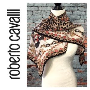 Roberto Cavalli Silk Scarf - Rare Colour Combo